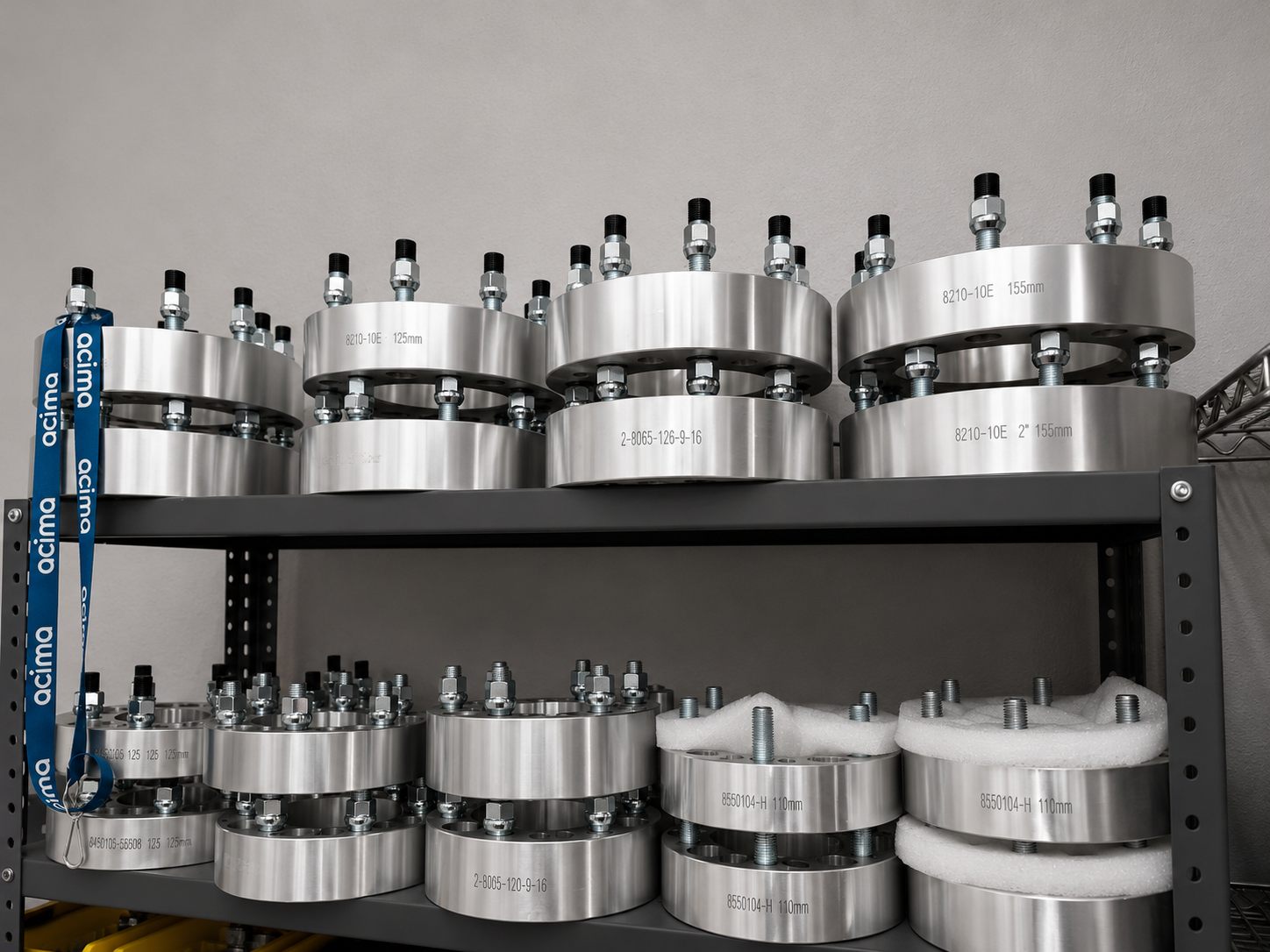 Hub-centric wheel spacers stocked on the shelf